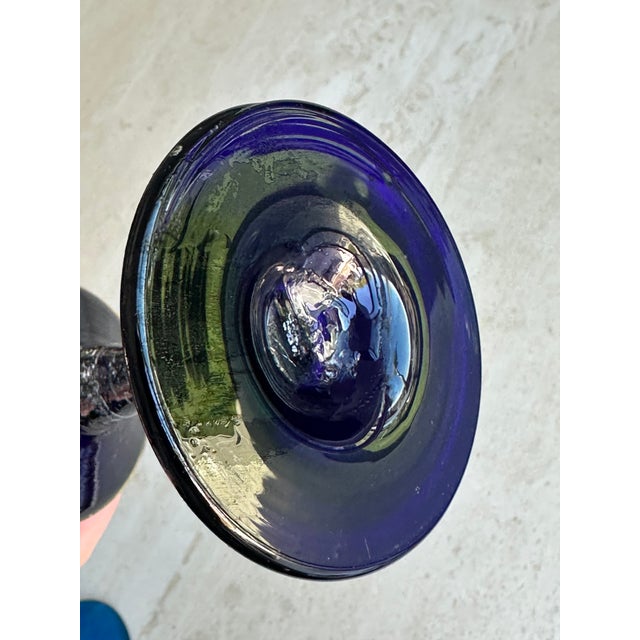 Felipe Derflingher Vintage Mid-Century Brutalist Felipe Derflingher Cage Glass Wine Goblet For Sale - Image 4 of 5