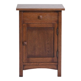 Mission 1 Door 1 Drawer Nightstand - Walnut Stain For Sale