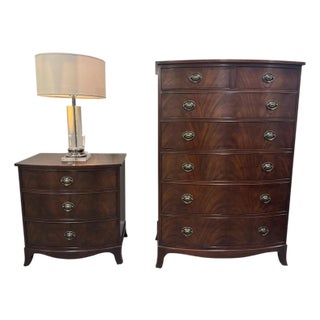 Stickley Whitehall Tall Dresser + 3-Drawer Nightstand (Set) – New With Tags, Discontinued For Sale