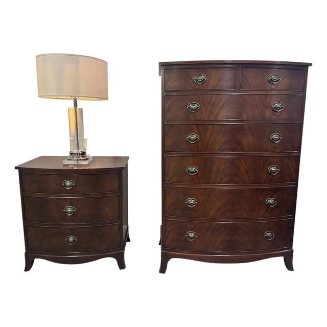 Stickley Whitehall Tall Dresser + 3-Drawer Nightstand (Set) – New With Tags, Discontinued For Sale