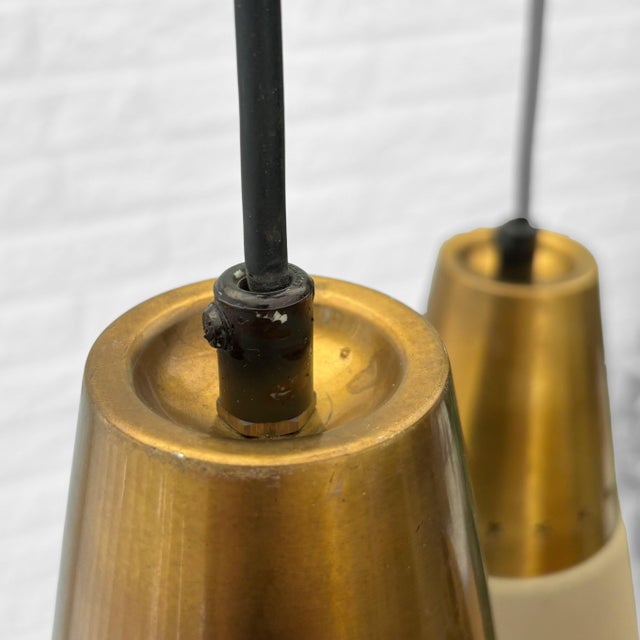 5302 Pendant Lamp in Perforated Brass & Steel from Einar Bäckström, Sweden, 1950s For Sale - Image 10 of 13