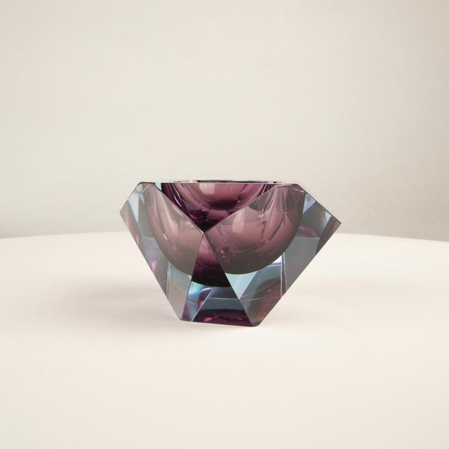 Refined sculptural ashtray attributed to Flavio Poli for Seguso Vetri d’Arte, made in Murano between the 1950s and 1960s,...