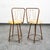 Mid Century Modern Bar Stools Set 2 Brown Swivel Wood American Vintage Tan MCM For Sale - Image 12 of 12