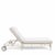 A set of four outdoor chaise lounges by Michael Taylor designed with a sculptural bamboo-inspired metal base finished in...