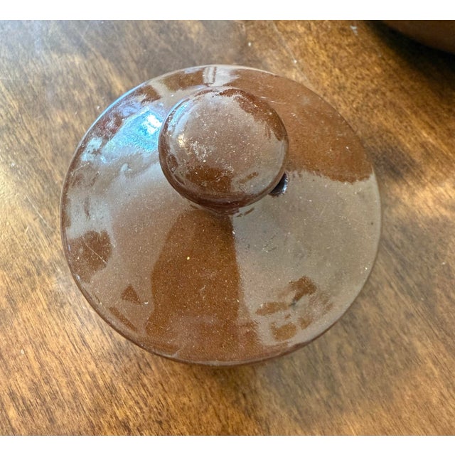 Ceramic Mid 20th Century American Brown Betty Redware Teapot For Sale - Image 7 of 12