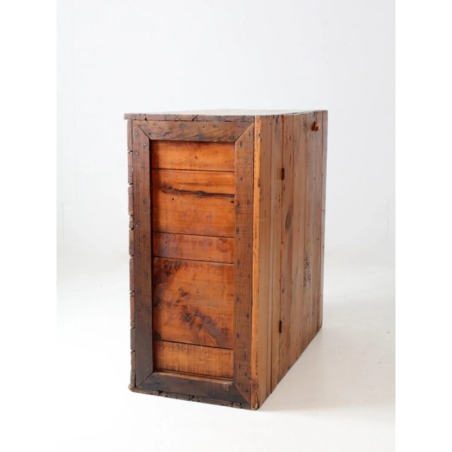 Antique Rustic Primitive Cabinet For Sale - Image 4 of 12