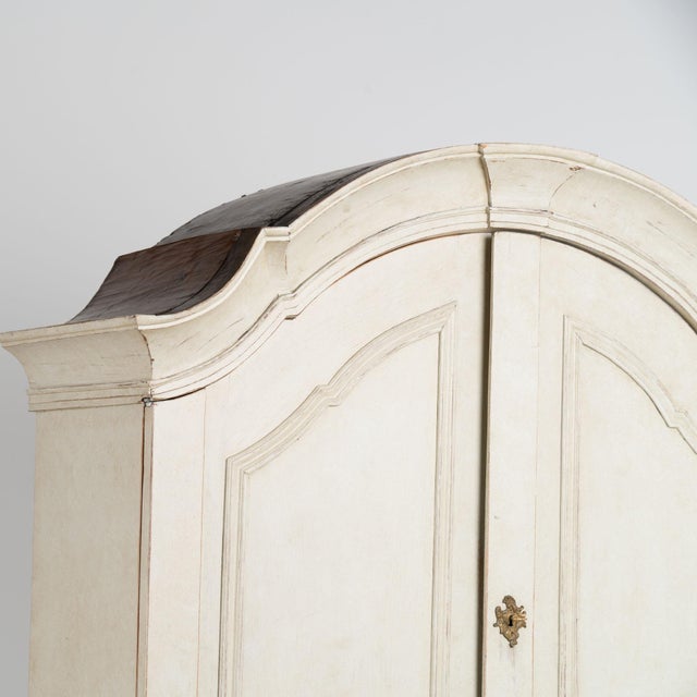 Late 18th Century Late 18th Century Swedish Gray Painted Pine Wedding Cabinet For Sale - Image 5 of 10
