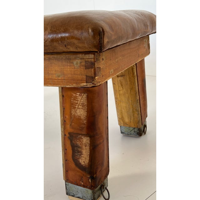 Mid-Century Modern Vintage Gymnastic Bench, 1940s For Sale - Image 3 of 8