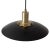 Nova of California Rancho Mirage Small Pendant Light - Matte Black & Gold-Leaf Shade, Weathered Brass For Sale - Image 4 of 12