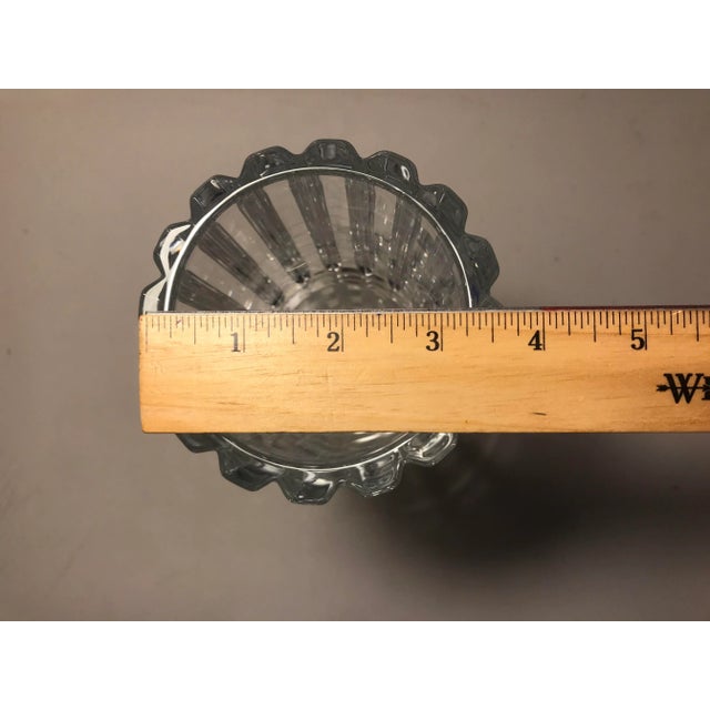 Mid-Century Modern Mid-Century Modern Vertical Cut Crystal Vase For Sale - Image 3 of 9