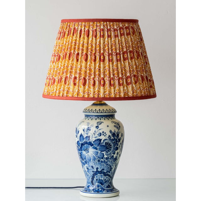Vintage Delft Blue and White Chinoiserie Ceramic Table Lamp from Plateelbakkerij Ram, 1950s For Sale - Image 11 of 18