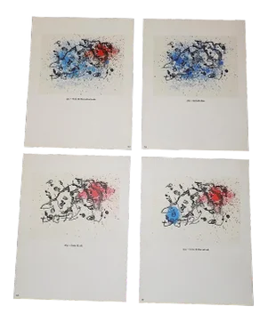 Vintage Ltd. Ed. Mid 20th C. Modern Lithographs-Joan Miro-Set of 4