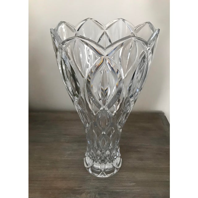 Vintage 1990s Lenox Cut Crystal Ribbon Vase Chairish