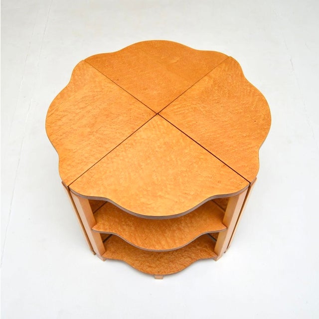 1930s Art Deco Birds Eye Maple Nesting Tables, 1930s, Set of 5 For Sale - Image 5 of 11