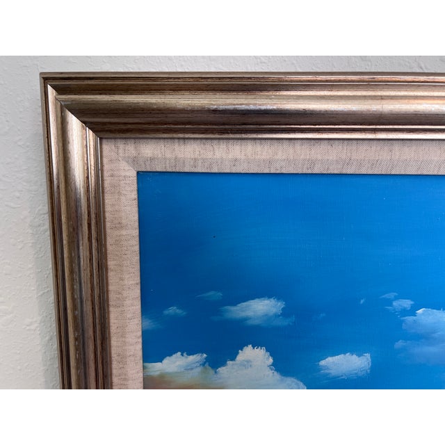 This is a stunning original oil painting on canvas by renowned seascape artist Ambrose, known for his dramatic depictions...