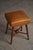 Vintage Danish Turned Wood Stool with Leather Seat, 1930s For Sale - Image 11 of 13