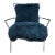 Restoration Hardware Khan Tibetan Black Wool Chair For Sale