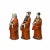 Figurative Chinese Distressed Orange Color Fenghsui Fok Lok Shao Figure Set For Sale - Image 3 of 5