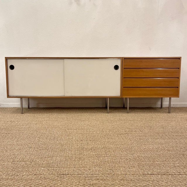 Two-Part Walnut Sideboard by Kurt Thut for Thut Möbel, Switzerland, 1950s, Set of 2 For Sale - Image 10 of 10