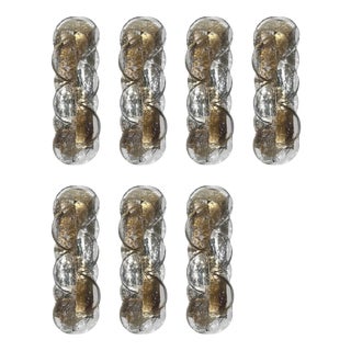 Mid-Century Modern Austrian Citrus Wall Sconces in Murano Glass from Kalmar, 1970s, Set of 7 For Sale