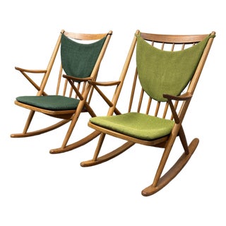 Frank Reenskaug for Bramin Mobler Rocking Chairs, Circa 1960's, Pair For Sale