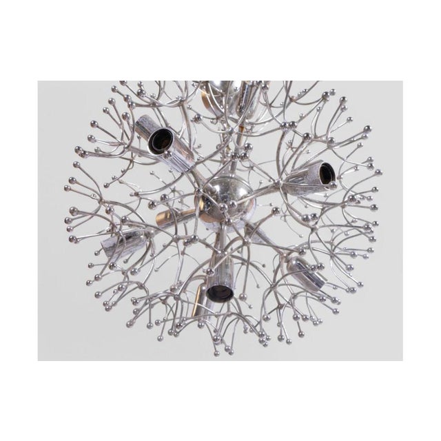 Italian Sputnik Chandelier by Gaetano Sciolari, 1970s For Sale - Image 6 of 7