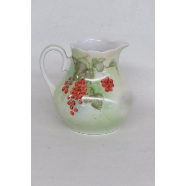 Vohenstrauss Johann Seltmann W Germany Floral Green Creamer Small Pitcher 4987b For Sale In Miami - Image 6 of 14