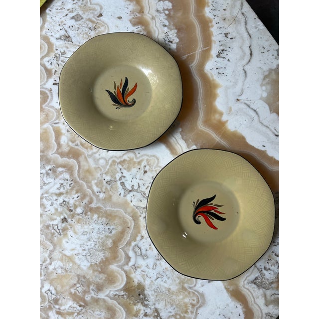 1990s Pair of Small Ceramic Swedish Decorative Plates For Sale - Image 5 of 5