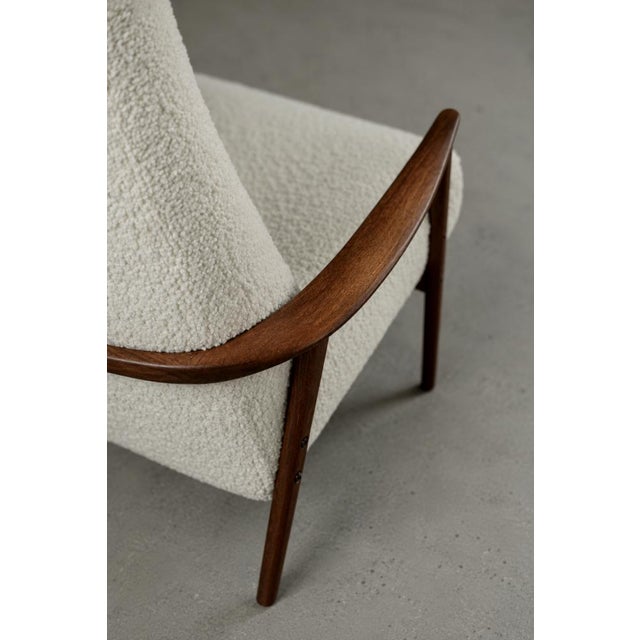 1960s Mid-Century Scandinavian Modern White Teak Armchair from Bröderna Andersson, 1960s For Sale - Image 5 of 18