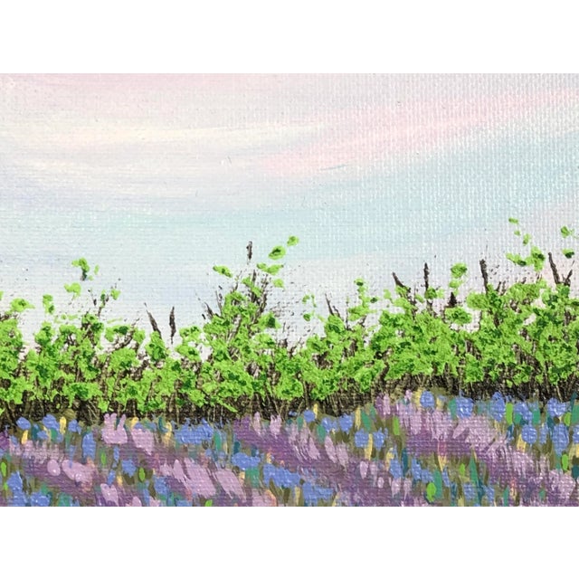 This wonderful landscape painting is titled "A Peaceful View" and is size 5" x 7". This unique art depicts a landscape...