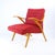 Mid-Century Czechoslovakian Armchair in Original Red Fabric and Blonde Wood, 1960s For Sale - Image 11 of 13