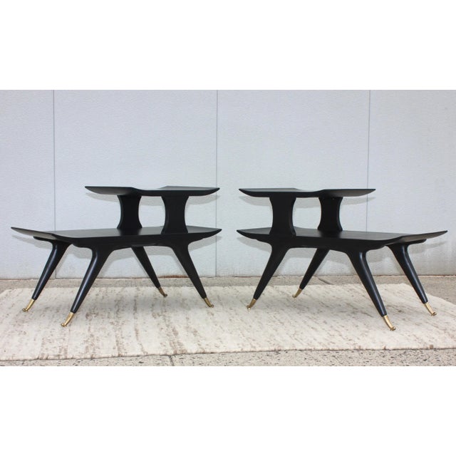 Ico & Luisa Parisi Style Sculptural Italian End Tables For Sale - Image 9 of 13
