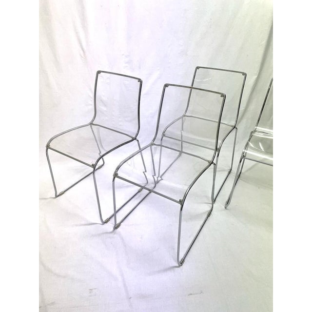 Vintage Acrylic Glass Chairs by Calligaris, Italy, 1980, Set of 4, in Flawless conditions. Designed 1980 to 1989 I have...