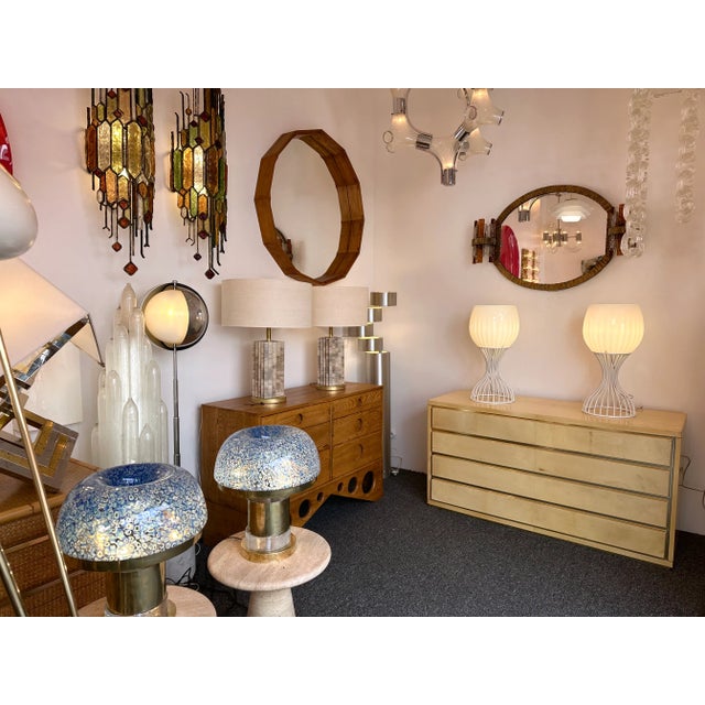 Pair of Lamps Cup Murano Glass and White Metal by Vistosi, Italy, 1990s For Sale - Image 12 of 13