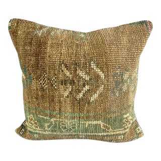 20 x 20 Rug Pillow Ethereal Elegance Turkish Pillow Cushion Cover For Sale