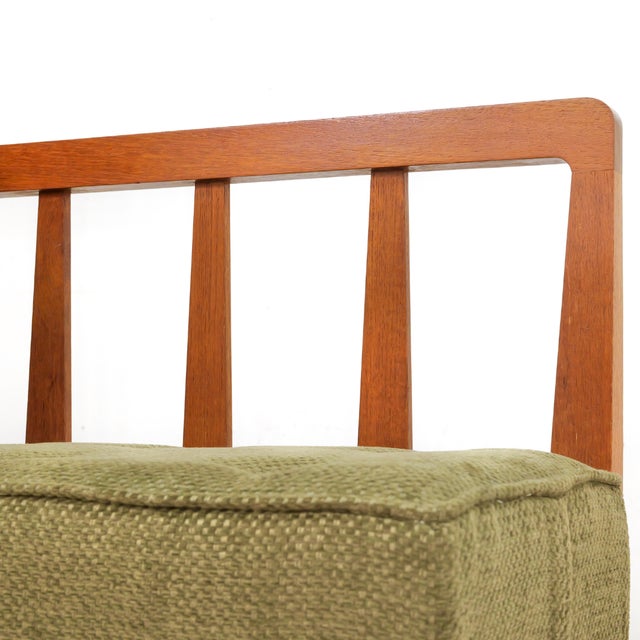 Brown 1960s C12 - Mid Century Teak Entryway Bench For Sale - Image 8 of 10