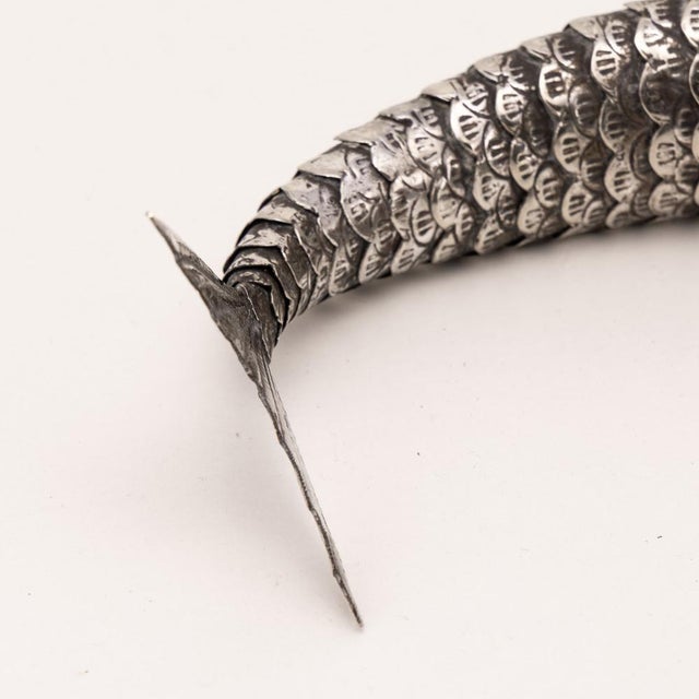 Vintage Mexican Novelty Articulated Fish in Alpaca Silver, 1950s For Sale - Image 13 of 17