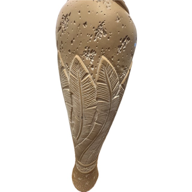1980s 1980s Postmodern Plaster Banana Leaf Floor Lamp - Serge Roche Style For Sale - Image 5 of 13