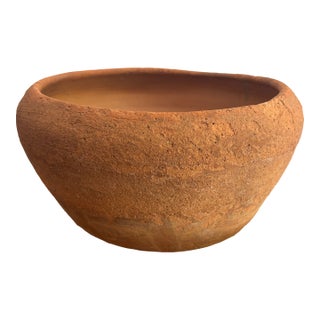 Midcentury Mexican Earthenware Planter Pot For Sale