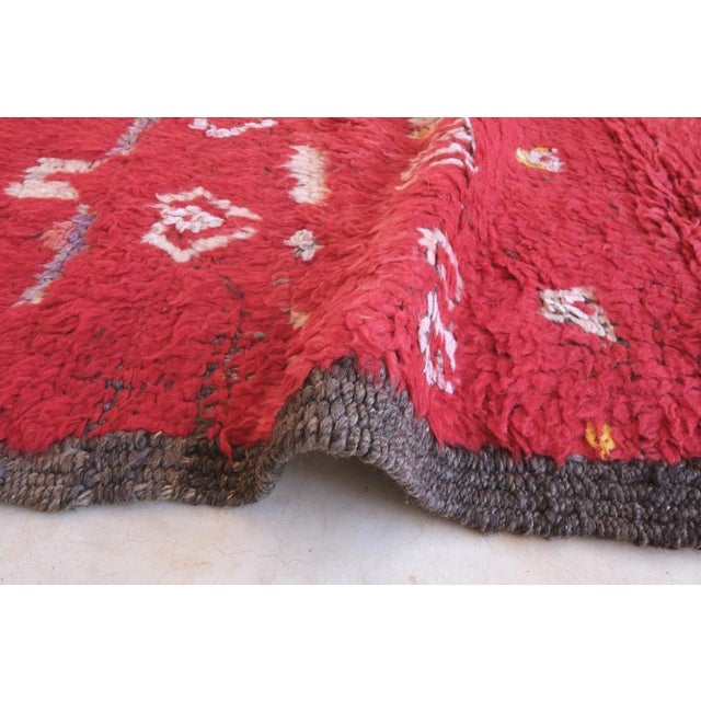 1970's Moroccan Rehamna Wool Rug - 8.3 X 6 Ft For Sale - Image 9 of 9