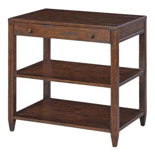 Classic Mahogany Finish Wide Side Table For Sale