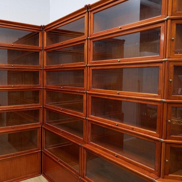 Large Corner Sectional Barrister Bookcase by Studio Globe Wernicke For Sale - Image 5 of 11