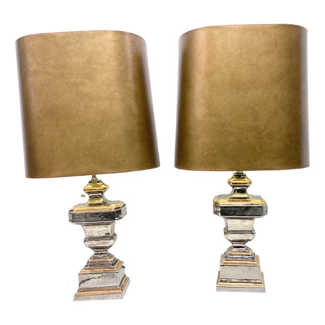 Italian Table Lamps with Ceramic Bases by Zaccagnini, 1960s, Set of 2 For Sale