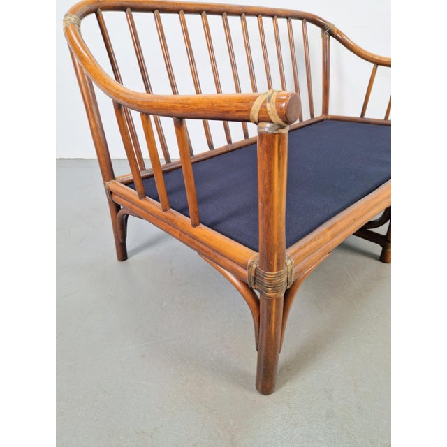 Organic Modern Bamboo and Rattan Loveseat from McGuire, 1970s For Sale - Image 15 of 18