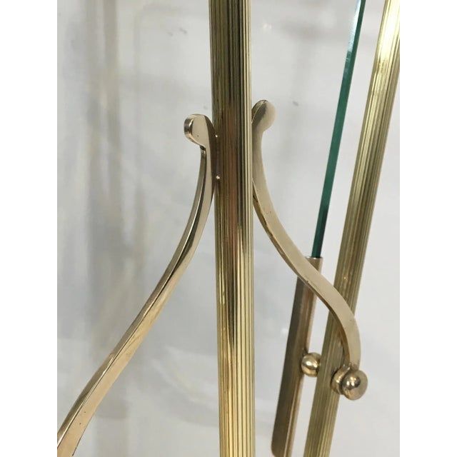 Neoclassical Neoclassical Brass and Glass Magazine Rack For Sale - Image 3 of 13