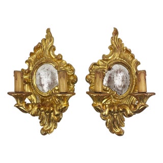 Louis XV Carved Wood Sconces, Set of 2 For Sale