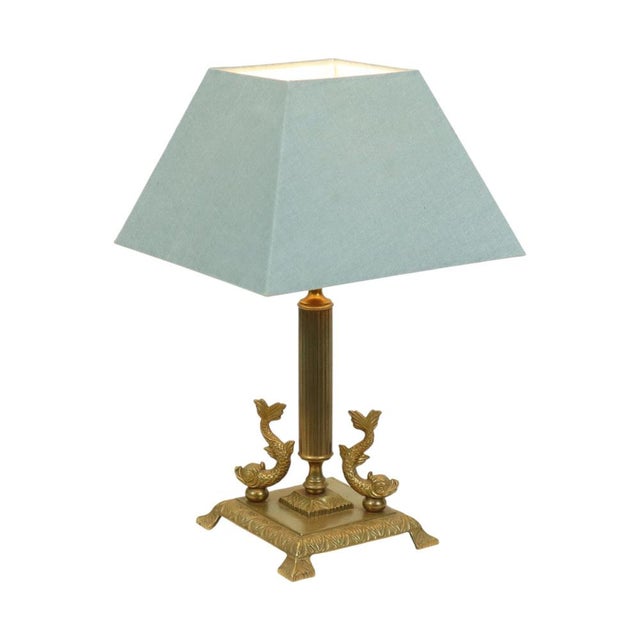 Vintage Brass Table Lamp, 1950s For Sale - Image 9 of 14