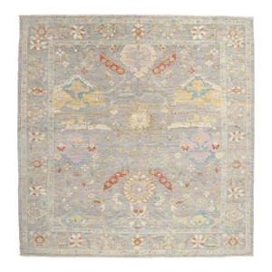 Large Gray Persian Sultanabad Rug - 11'01 X 11'04