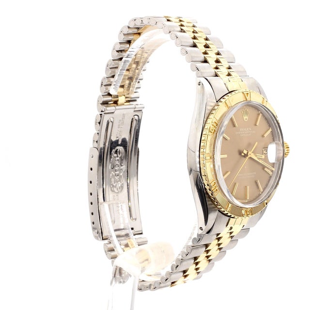 Rolex Vintage Rolex Datejust Thunderbird Turn-O-Graph Two Tone Gold Steel Watch For Sale - Image 4 of 12