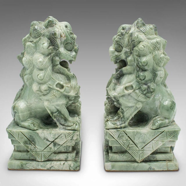 1900's Pair of Antique Oriental Bookends For Sale - Image 4 of 5